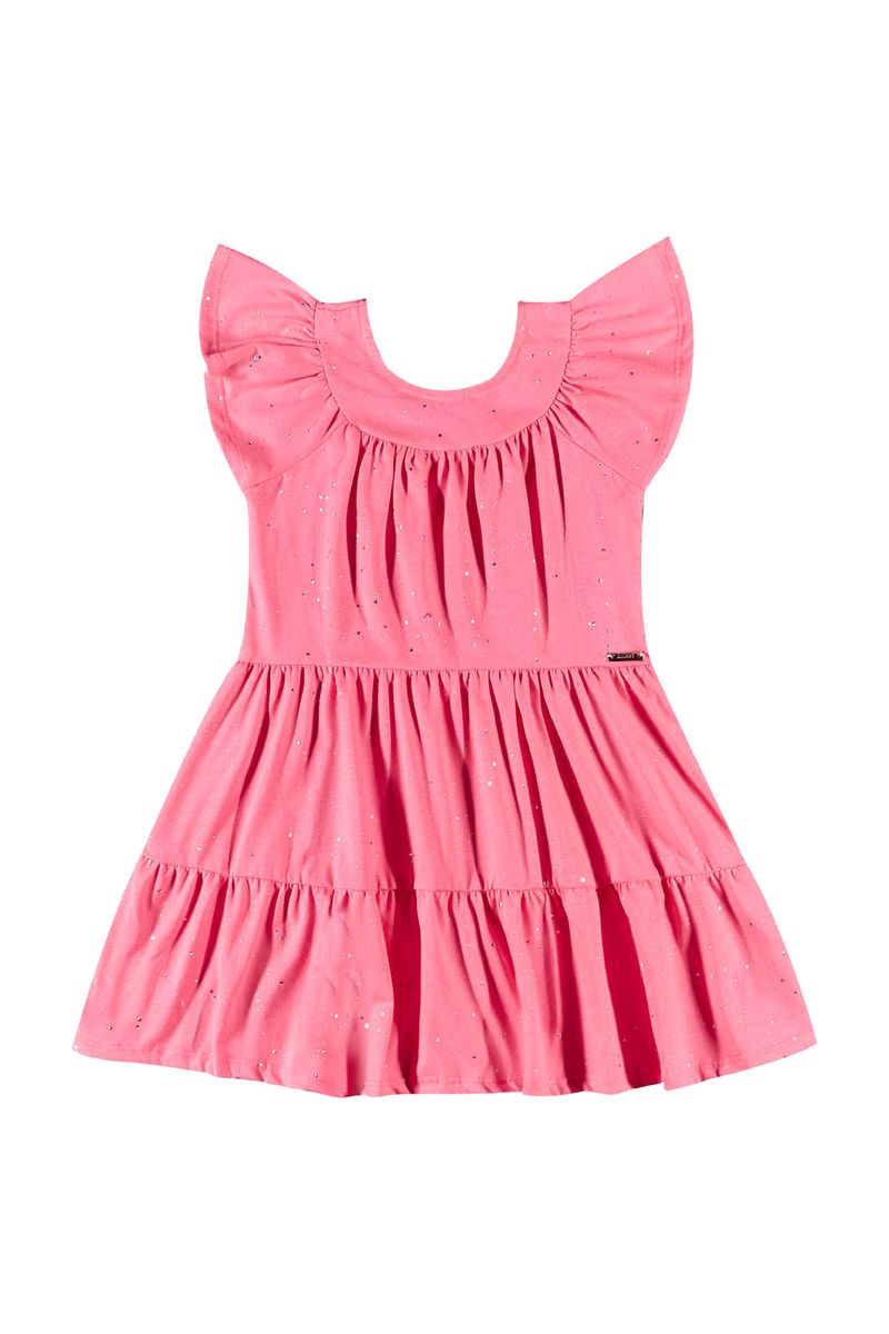 Vestido-Infantil-com-Glitter-para-Menina-Rosa