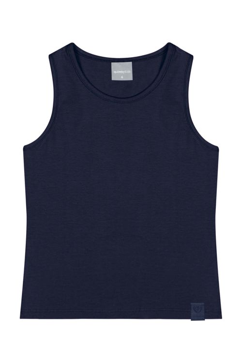 Regata Básica Infantil para Menina (Azul Marinho) Quimby