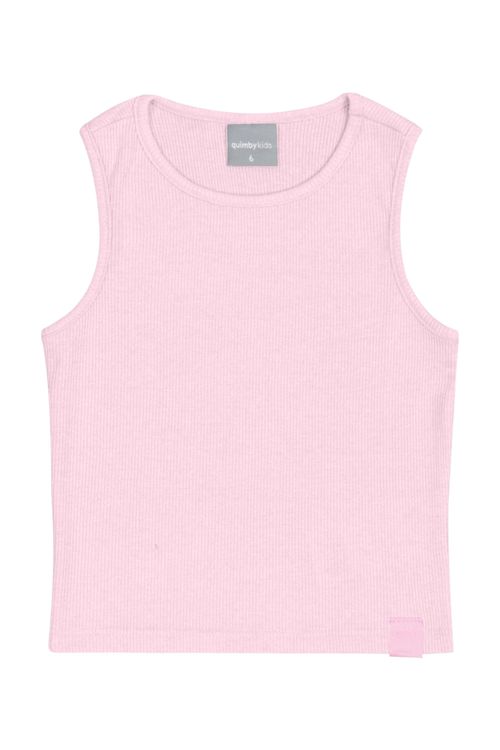 Cropped Básico em Ribana para Menina (Roxo) Quimby