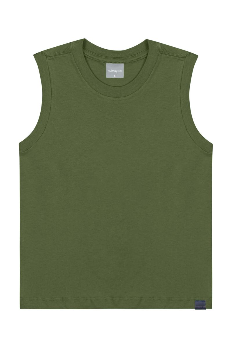 Regata-Basica-Infantil-em-Meia-Malha-para-Menino-Verde-Escuro