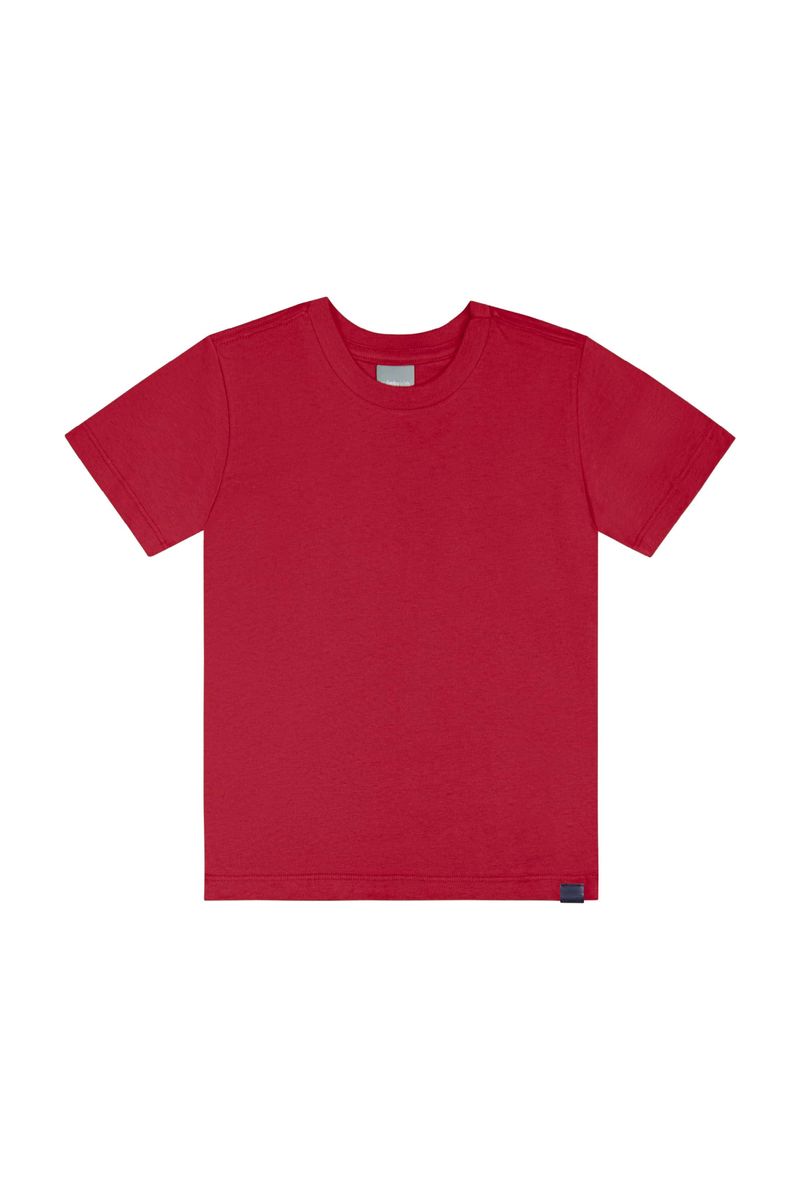 Camiseta-Basica-Infantil-em-Meia-Malha-para-Menino-Vermelho