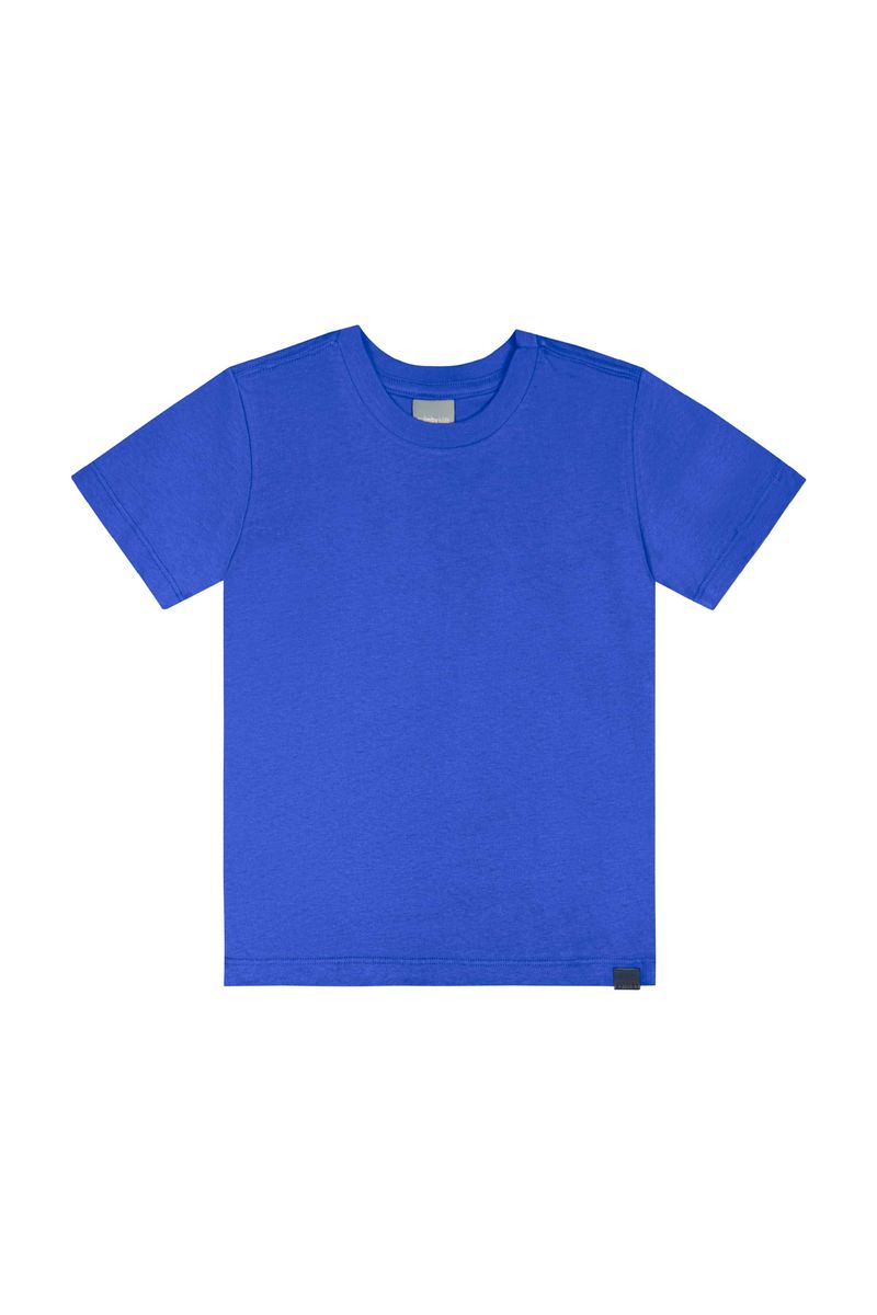 Camiseta-Basica-Infantil-em-Meia-Malha-para-Menino-Azul