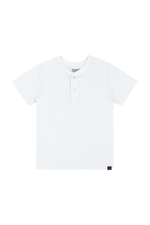 Camisa Portuguesa Infantil em Malha Flamê para Menino (Branco) Quimby
