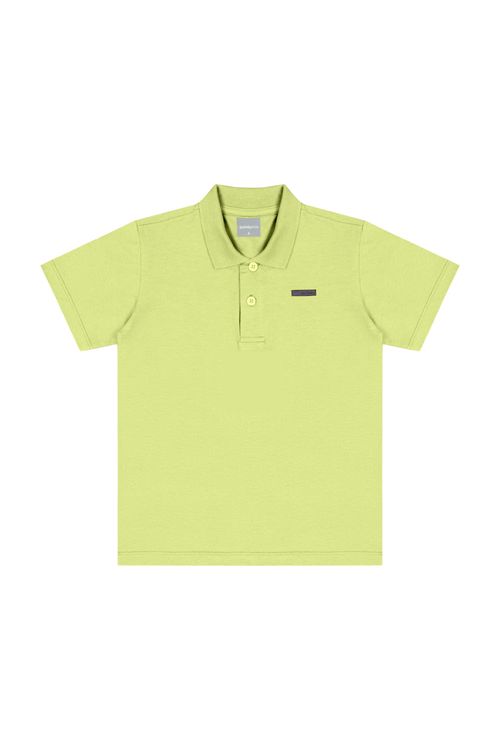 Camisa Polo Infantil em Meia Malha para Menino (Verde Claro) Quimby