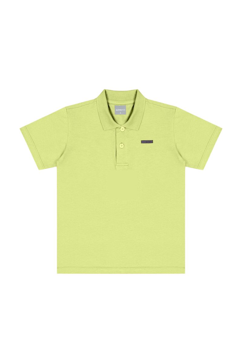 Camisa-Polo-Infantil-em-Meia-Malha-para-Menino-Verde-Claro