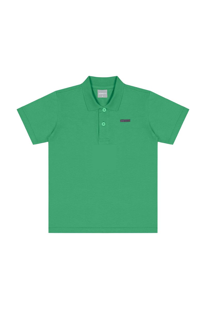 Camisa-Polo-Infantil-em-Meia-Malha-para-Menino-Verde