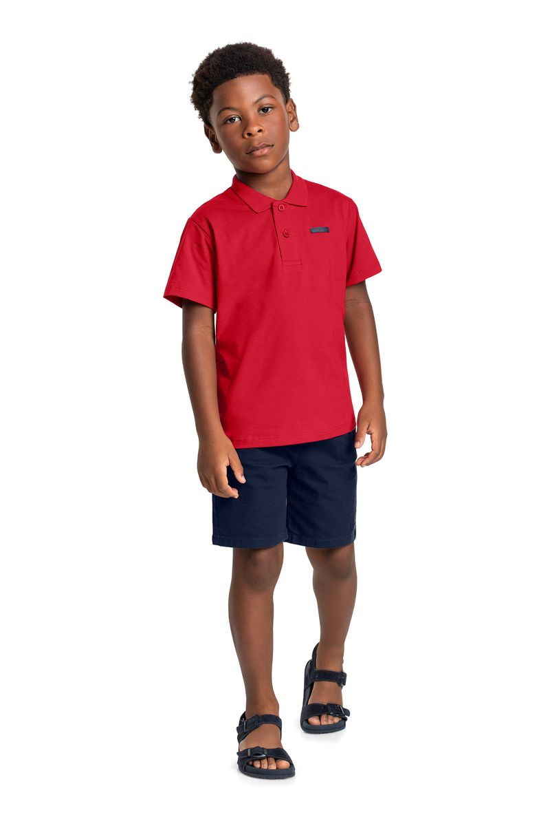 Camisa-Polo-Infantil-em-Meia-Malha-para-Menino-Vermelho