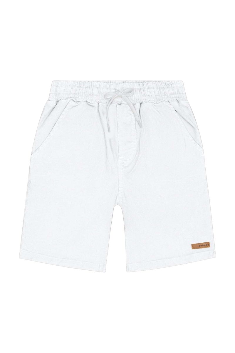 Bermuda-Infantil-em-Sarja-para-Menino-Branco