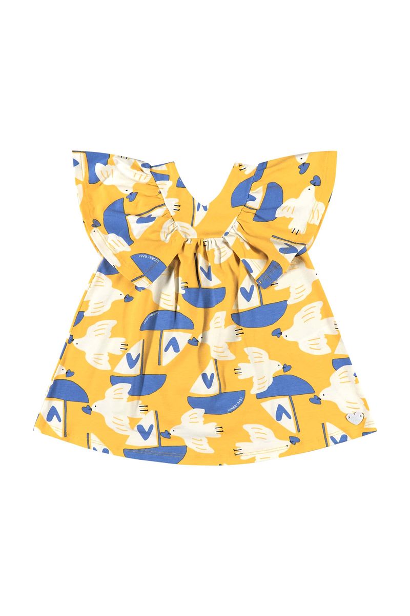 Vestido-para-Bebe-Menina-Amarelo