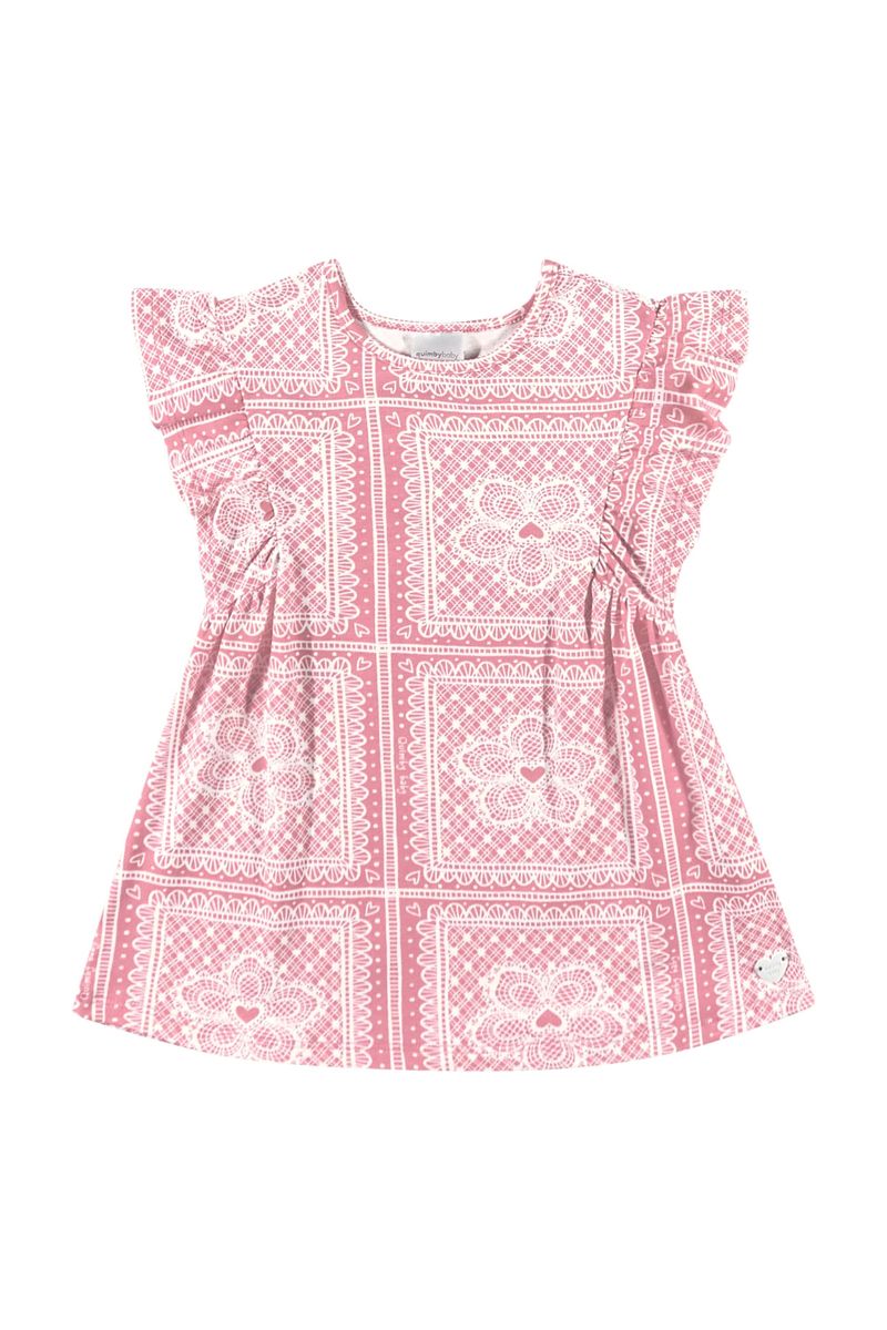 Vestido-Estampado-para-Bebe-Menina-Rosa-Quimby