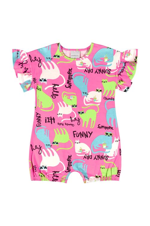 Banho de Sol de Gatinhos para Bebê Menina (Rosa) Quimby