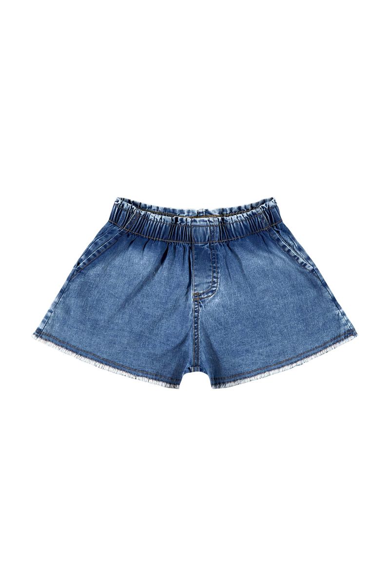 Short-Jeans-Infantil-para-Menina-Azul