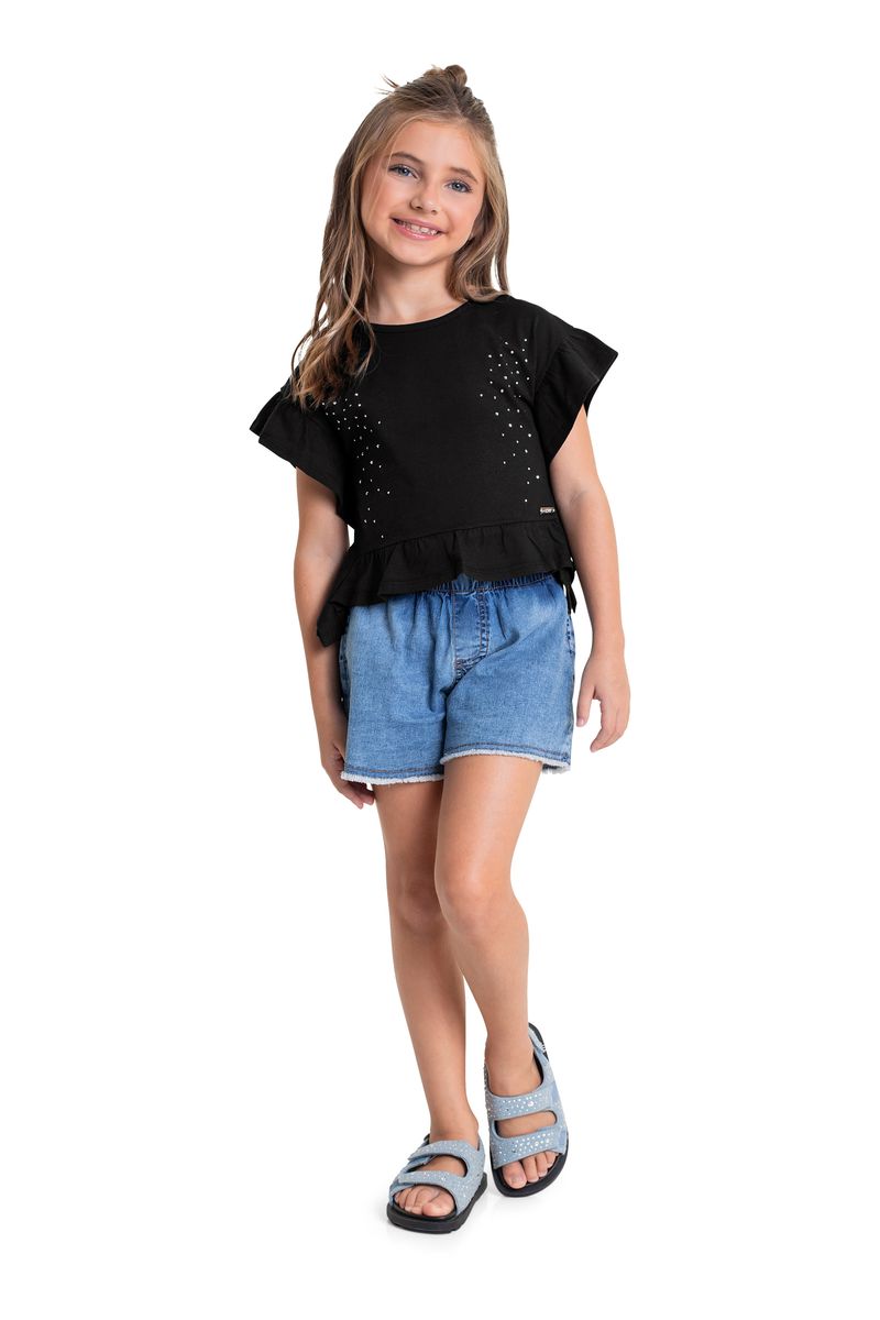 Short-Jeans-Infantil-para-Menina-Azul