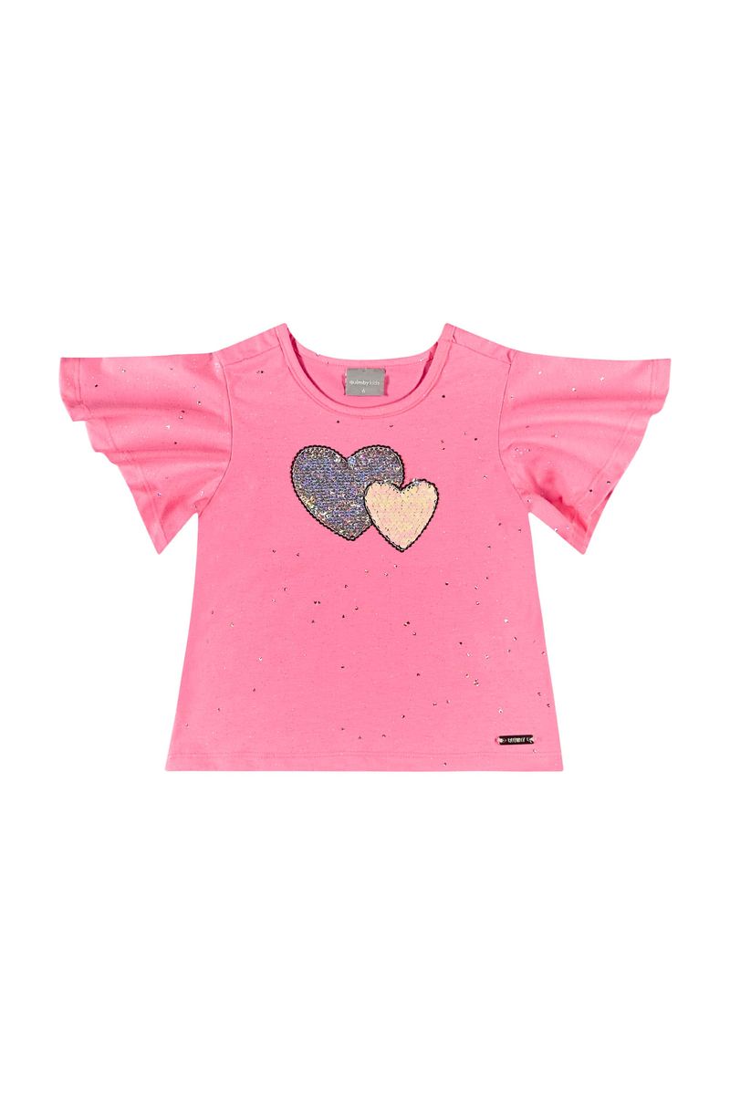 Blusa-Infantil-com-Glitter-para-Menina-Rosa