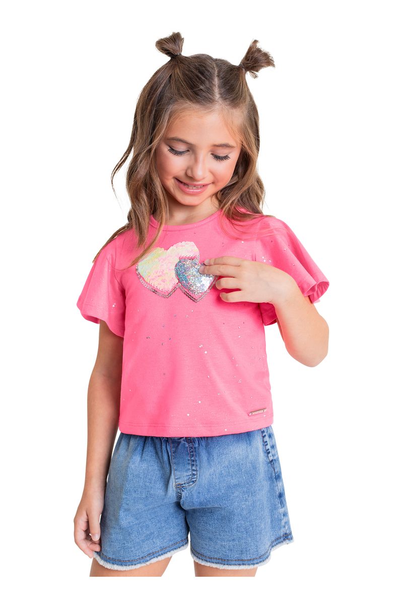 Blusa-Infantil-com-Glitter-para-Menina-Rosa