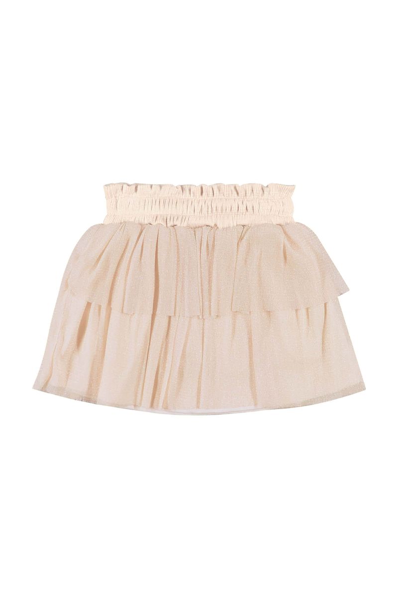 Conjunto-com-Blusa-e-Short-Saia-com-Tule-para-Menina-Bege