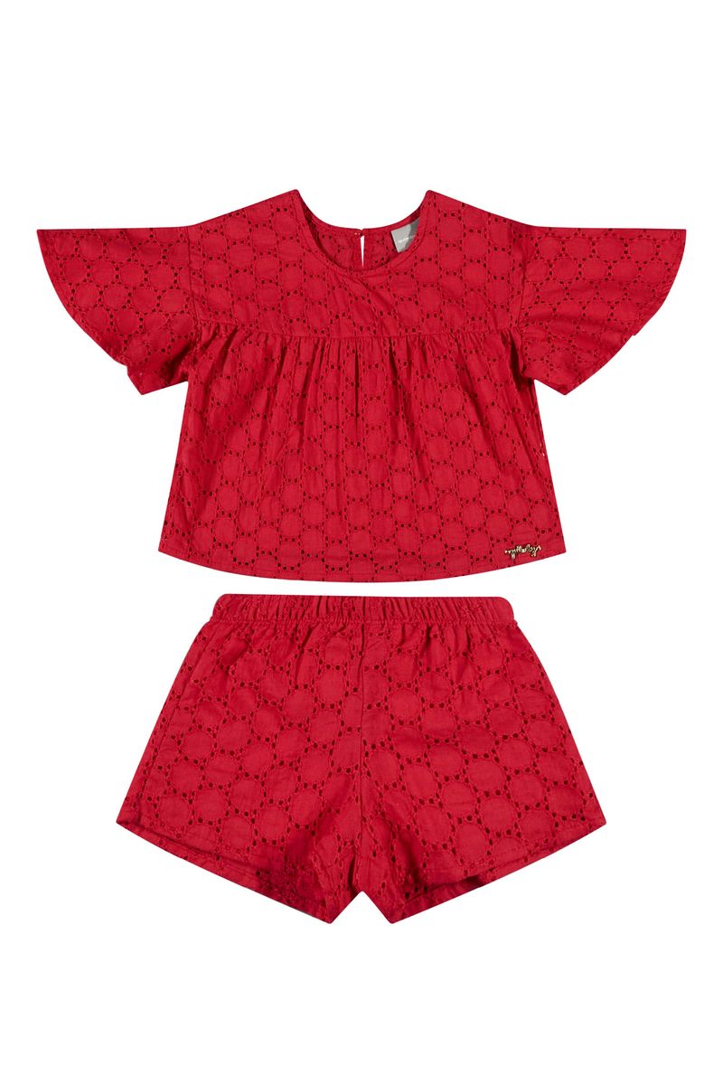 Conjunto-com-Cropped-e-Short-em-Laise-para-Menina-Vermelho