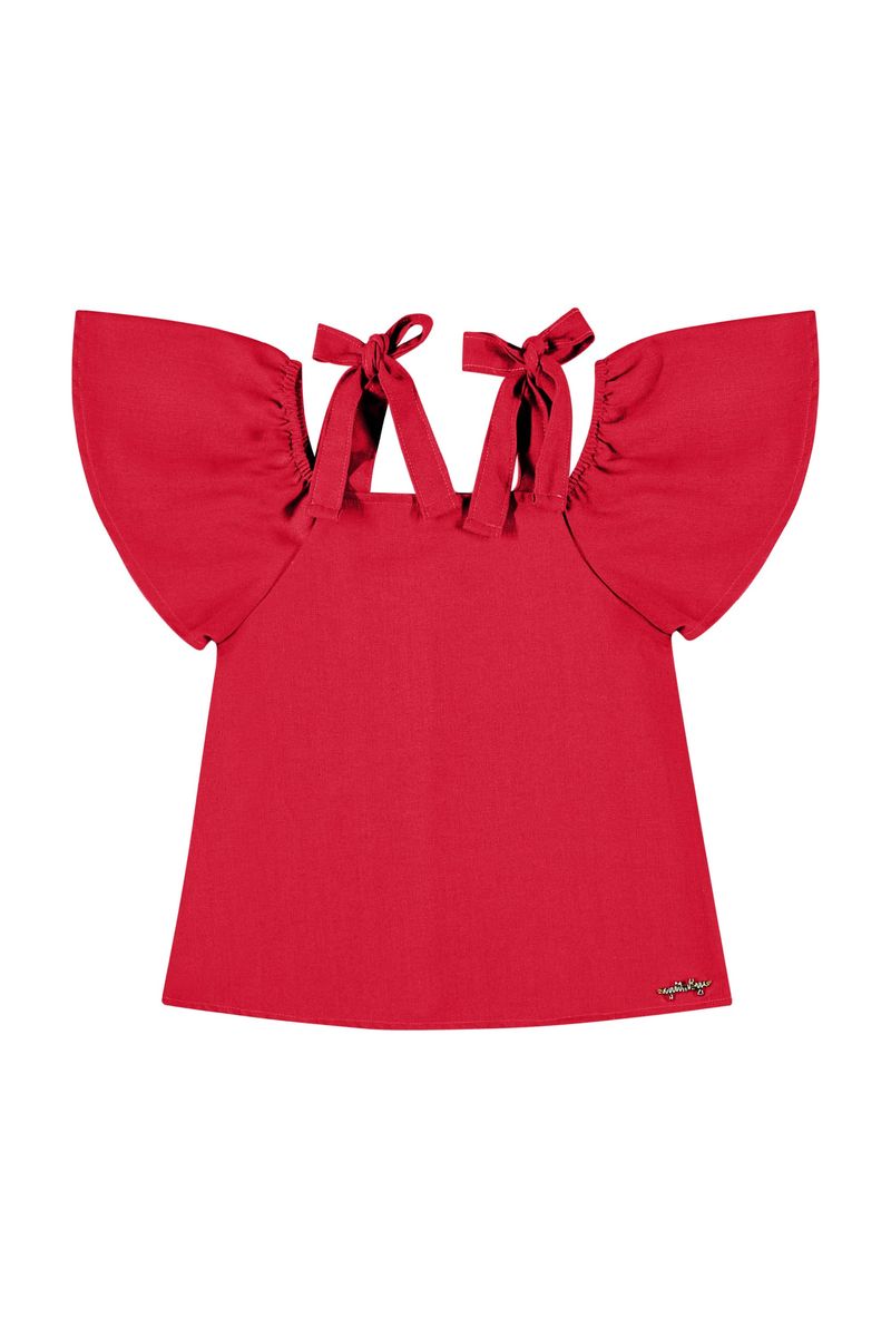 Conjunto-com-Bata-e-Short-Infantil-para-Menina-Vermelho