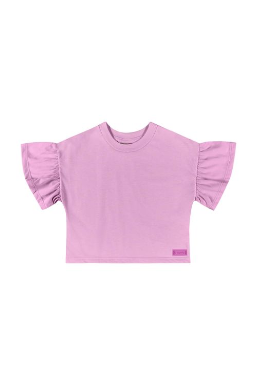 Cropped Básico Infantil para Menina (Roxo) Quimby