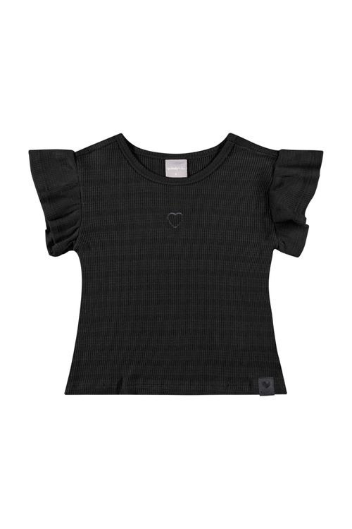 Blusa Básica Infantil para Menina (Preto) Quimby