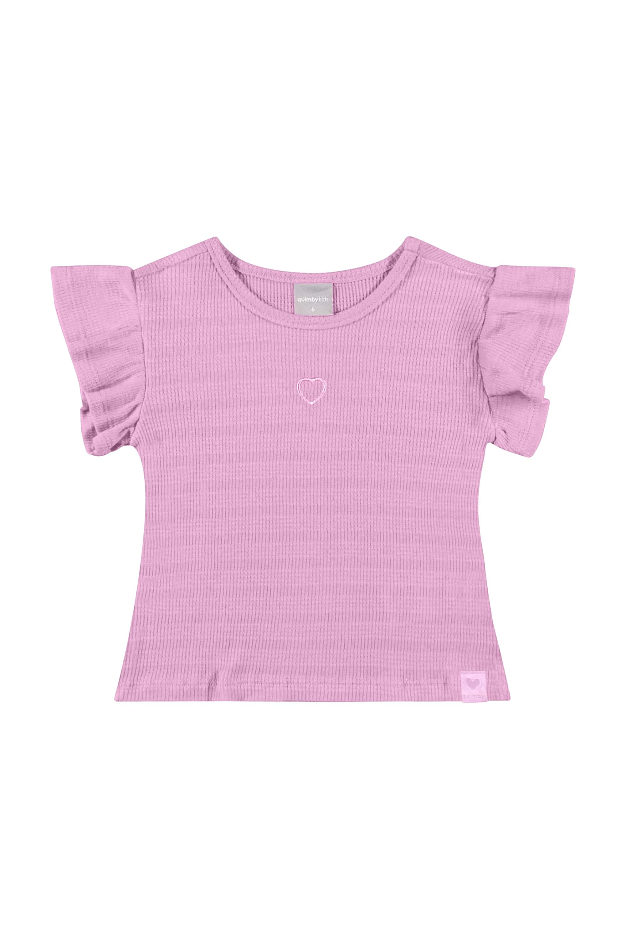 Blusa Básica Infantil para Menina (Roxo) Quimby