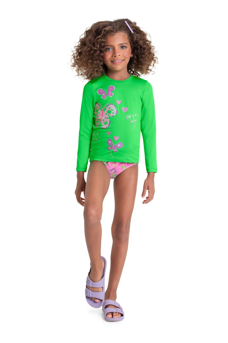 Biquini-Manga-Longa-para-Menina-com-FPS--50-Verde