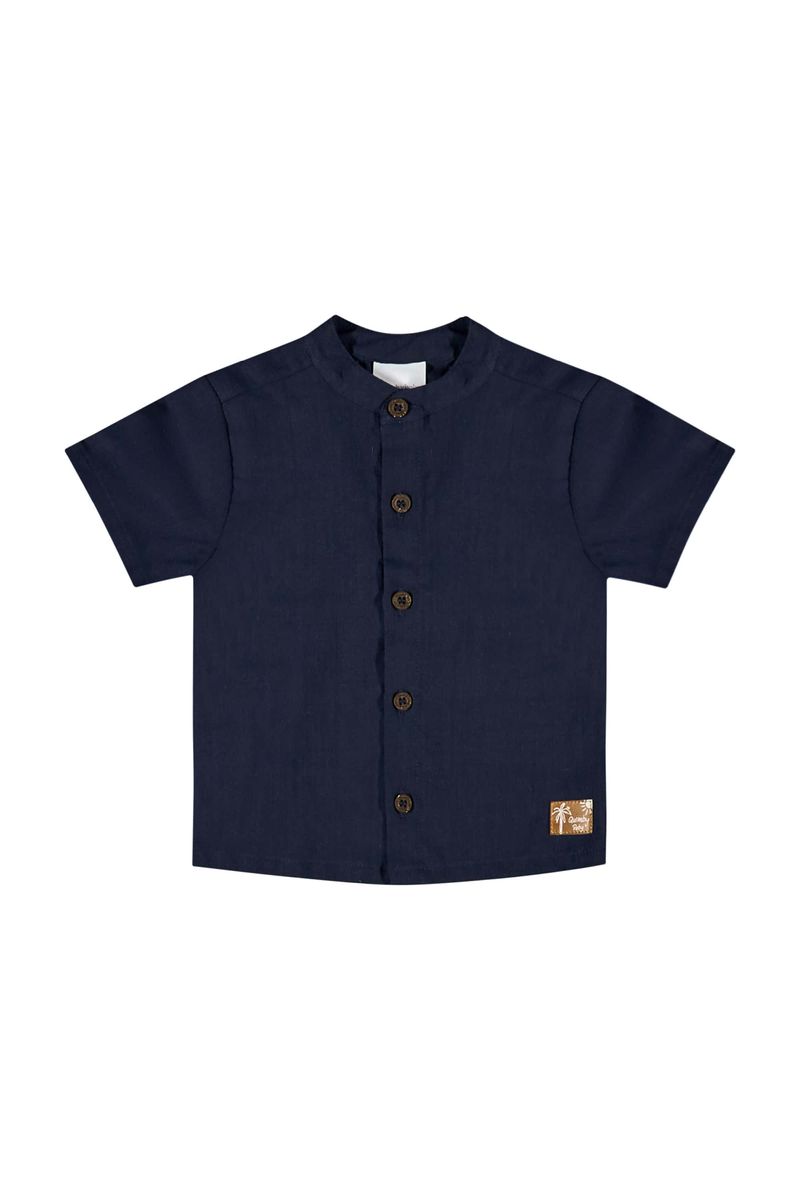 Conjunto-com-Camisa-e-Bermuda-para-Bebe-Menino-Azul-Marinho