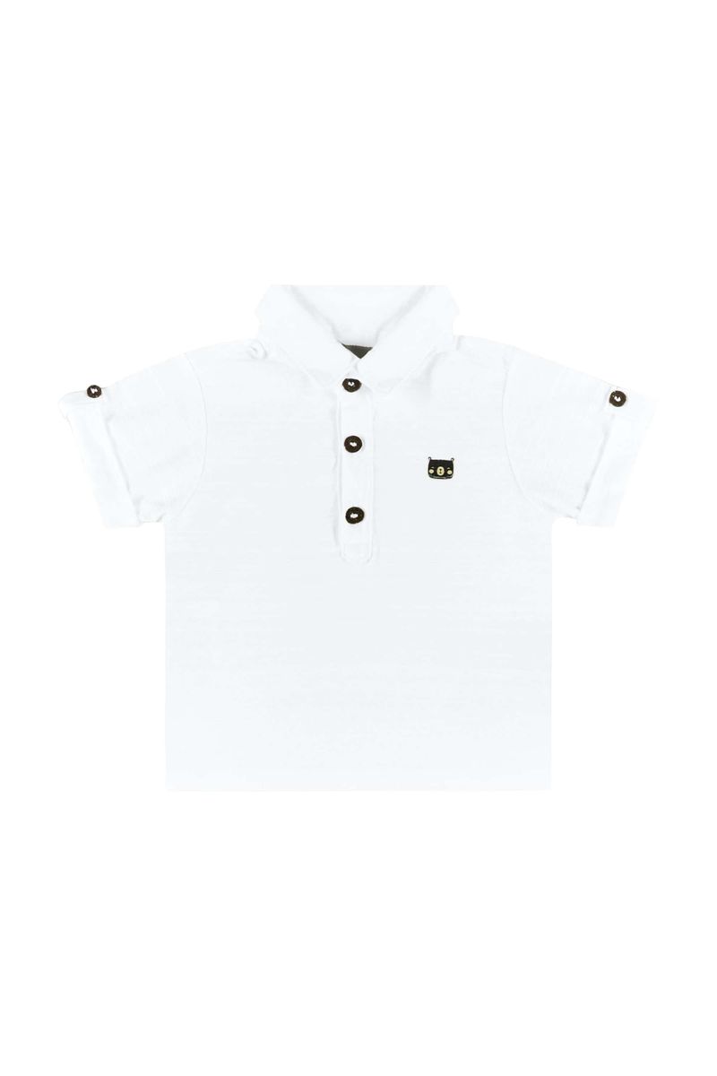 Conjunto-com-Camisa-Polo-e-Bermuda-para-Bebe-Menino-Branco