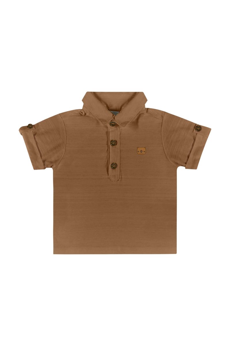 Conjunto-com-Camisa-Polo-e-Bermuda-para-Bebe-Menino-Marrom