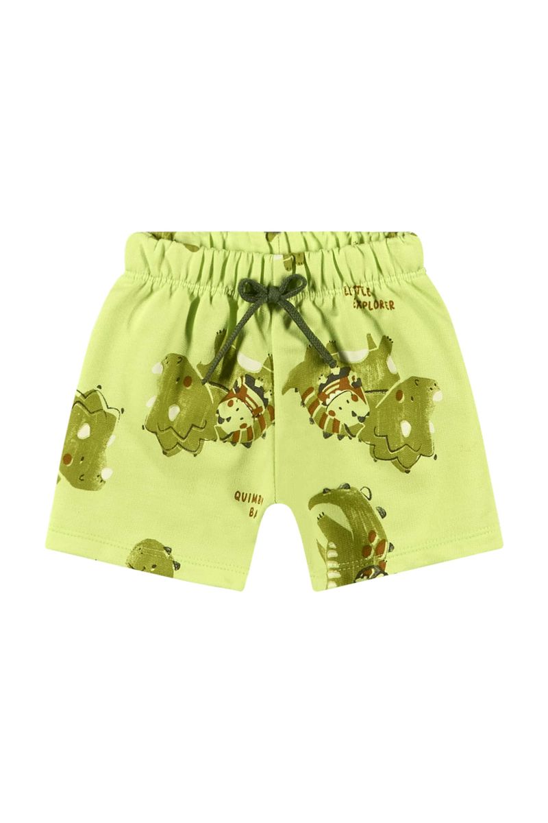 Conjunto-com-Camiseta-de-Dinossauro-e-Bermuda-para-Bebe-Menino-Verde