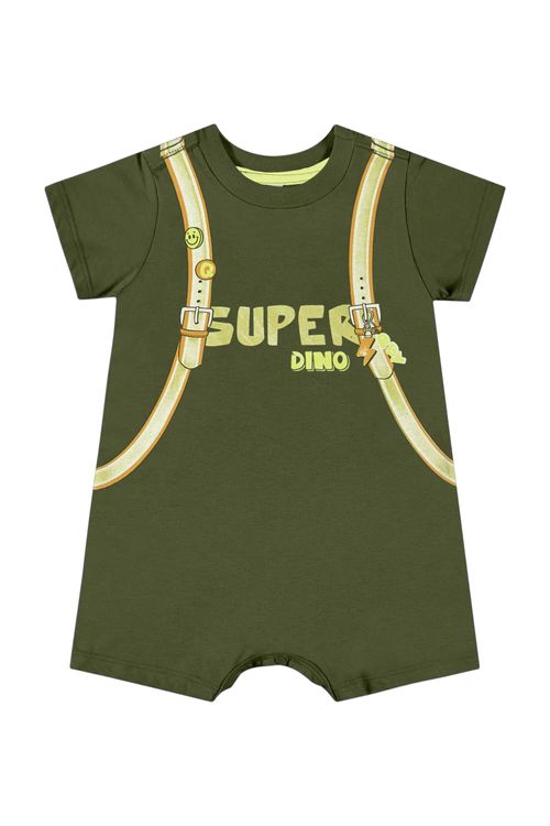 Macaquinho de Dinossauro para Bebê Menino (Verde) Quimby
