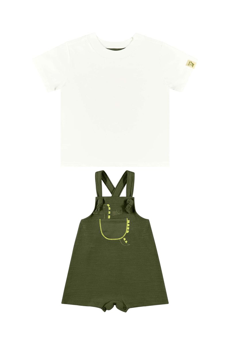 Conjunto-com-Camiseta-e-Jardineira-para-Bebe-Menino-Off-White