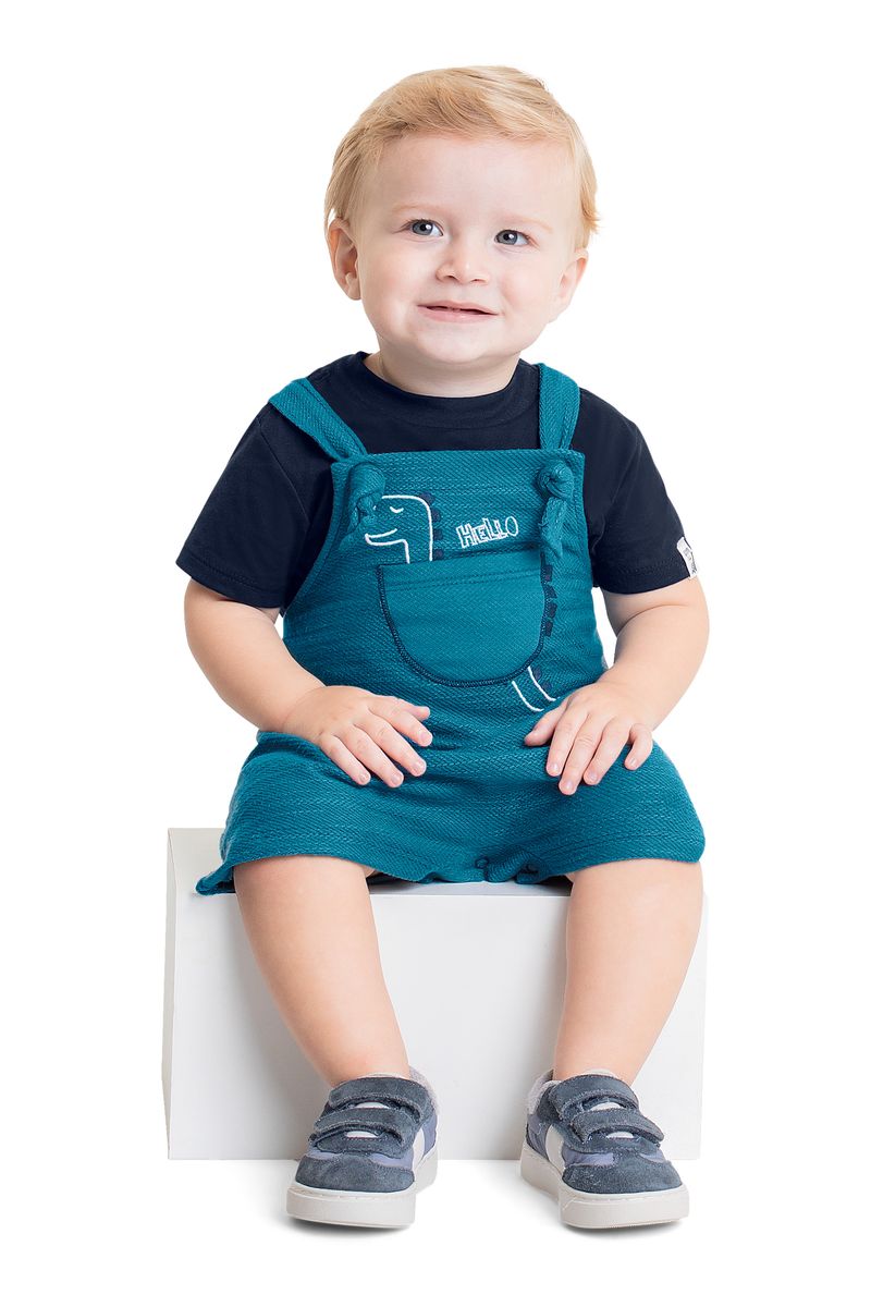 Conjunto-com-Camiseta-e-Jardineira-para-Bebe-Menino-Azul-Marinho