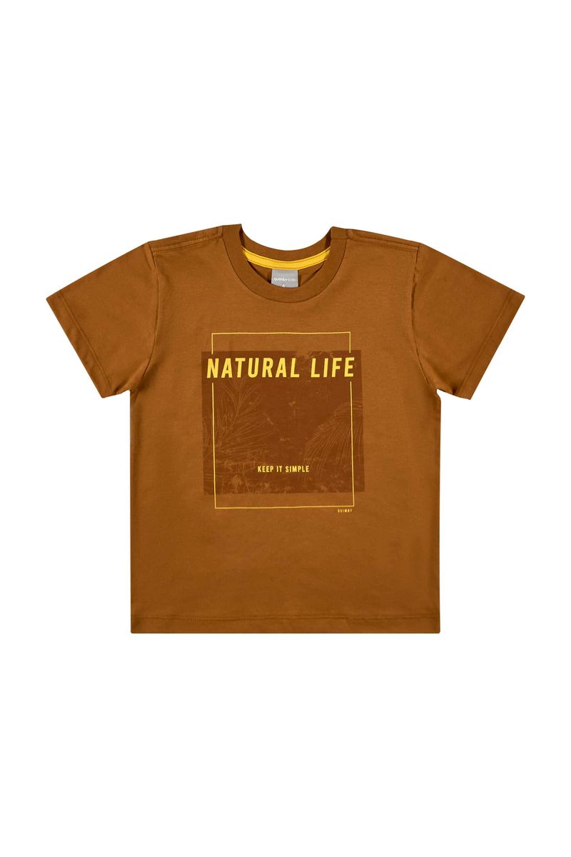Camiseta-Infantil-para-Menino-Marrom