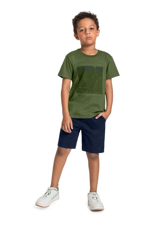 Camiseta Infantil para Menino (Verde) Quimby