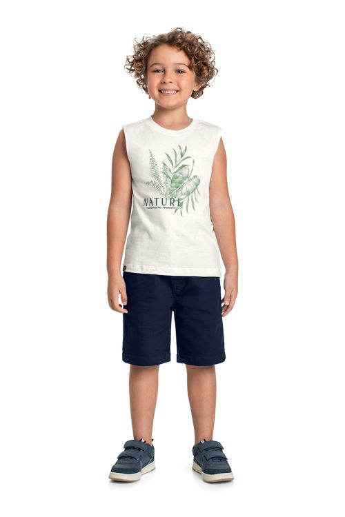 Regata Infantil para Menino (Off White) Quimby