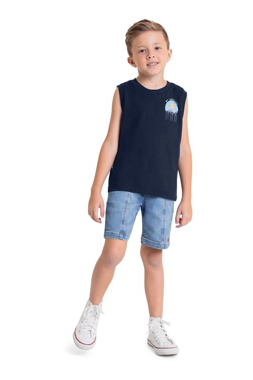 Regata Infantil para Menino (Azul Marinho) Quimby