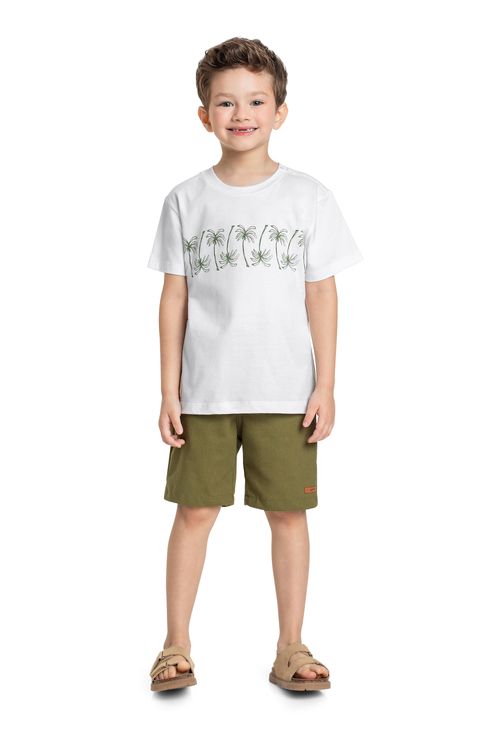 Camiseta Infantil para Menino (Branco) Quimby