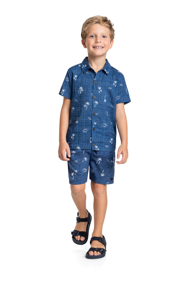 Camisa-de-Algodao-Infantil-para-Menino-Azul-Quimby