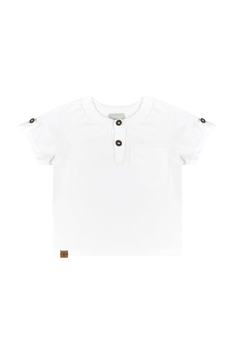 Conjunto-com-Camiseta-e-Bermuda-para-Bebe-Menino-Branco