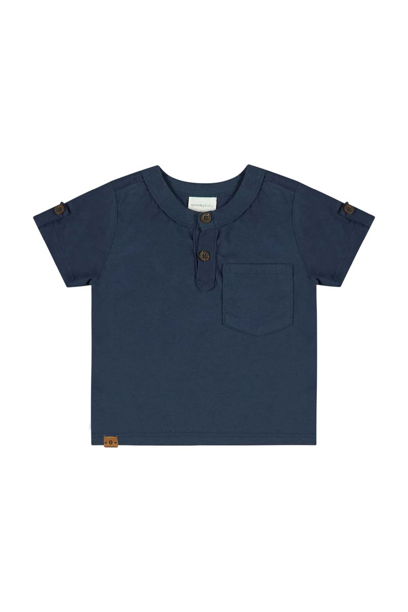 Conjunto-com-Camiseta-e-Bermuda-para-Bebe-Menino-Azul-Marinho