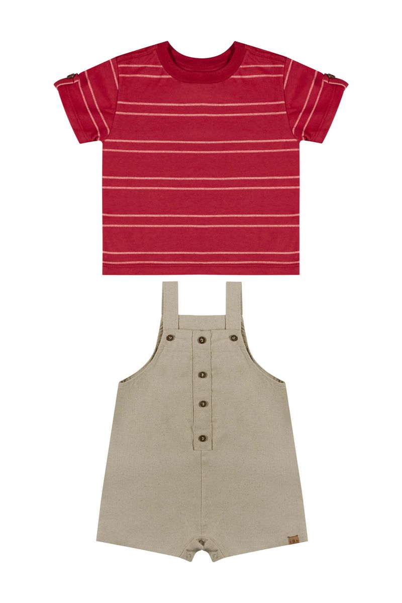 Conjunto-com-Jardineira-e-Camiseta-para-Bebe-Menino-Vermelho