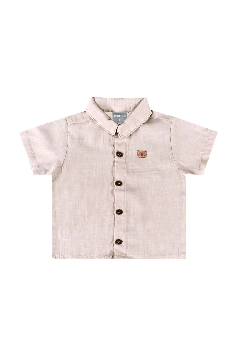 Conjunto-com-Camisa-e-Bermuda-para-Bebe-Menino-Bege