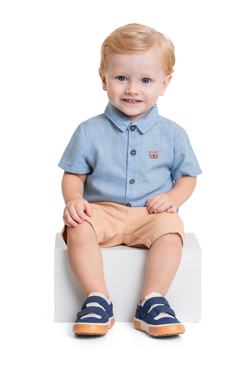Conjunto-com-Camisa-e-Bermuda-para-Bebe-Menino-Azul