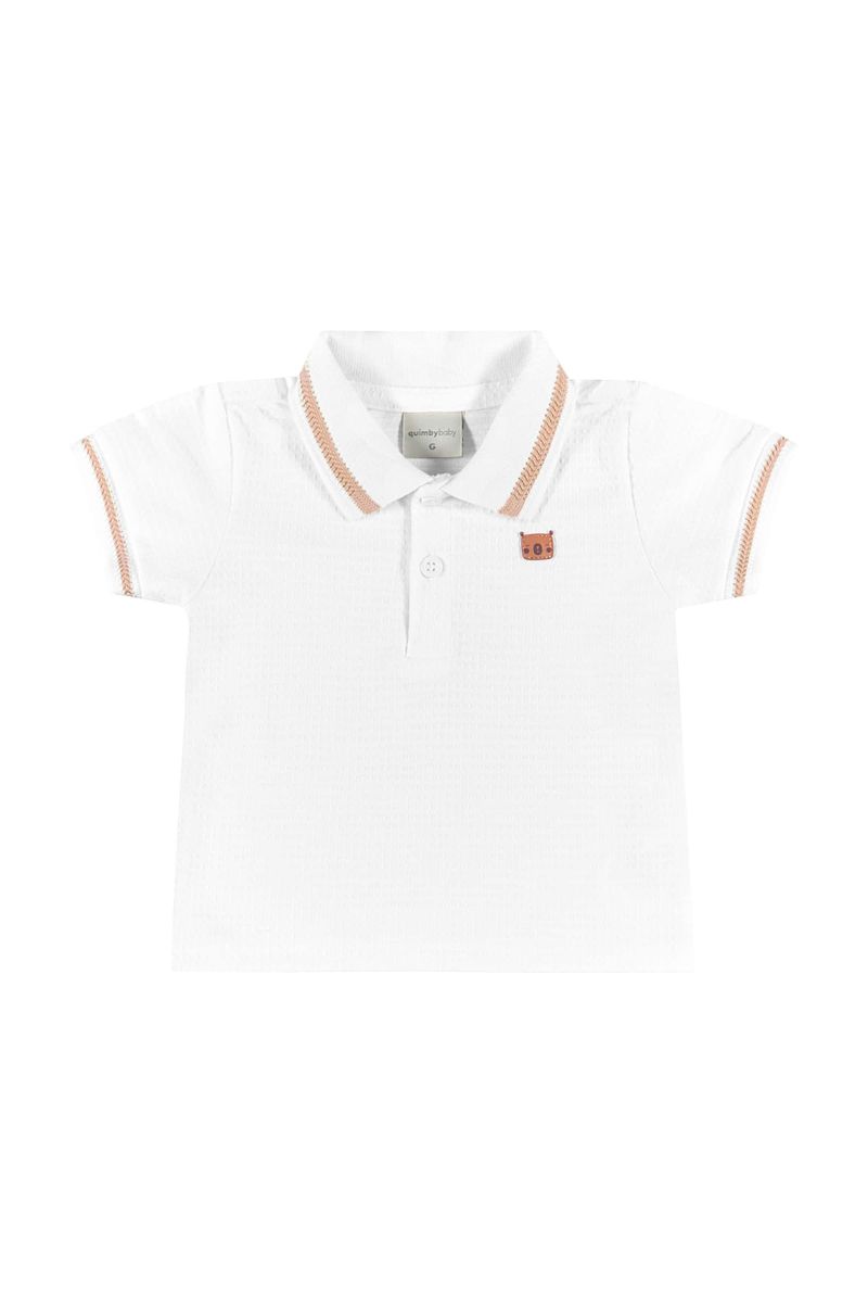 Conjunto-com-Camisa-Polo-e-Bermuda-para-Bebe-Menino-Branco