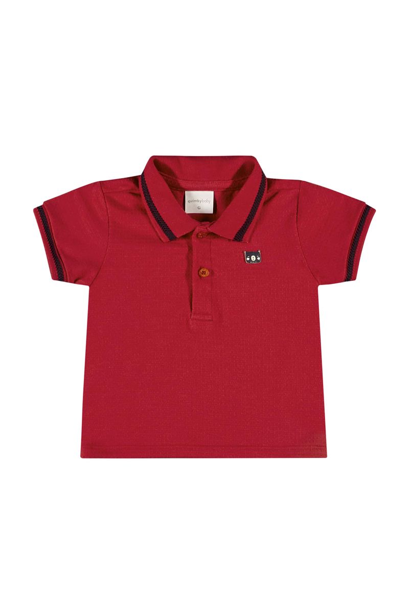 Conjunto-com-Camisa-Polo-e-Bermuda-para-Bebe-Menino-Vermelho
