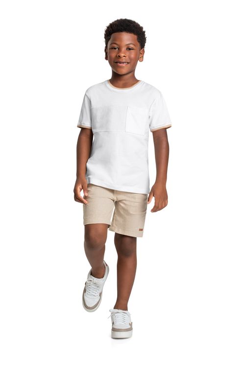 Camiseta Infantil para Menino (Branco) Quimby