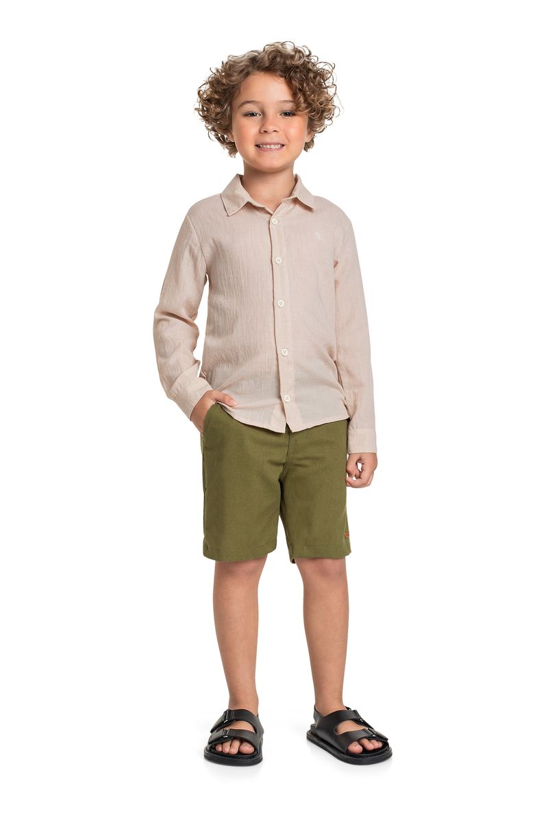 Bermuda-Infantil-em-Tecido-para-Menino-Verde