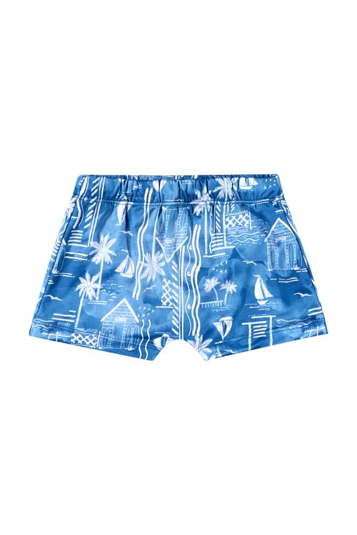 Sunga Boxer Infantil com FPS +50 para Menino (Azul Claro) Quimby