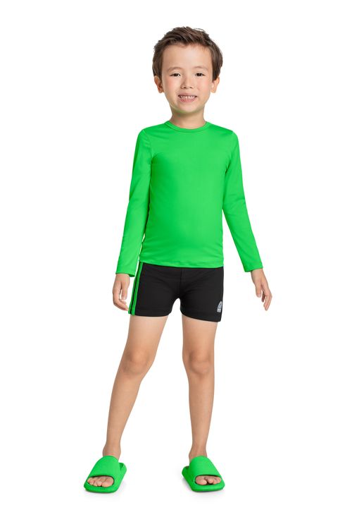 Sunga Boxer Infantil com FPS +50 para Menino (Preto) Quimby